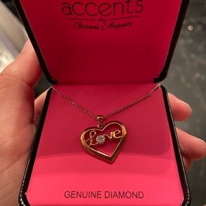 Love in a heart genuine diamond necklace!